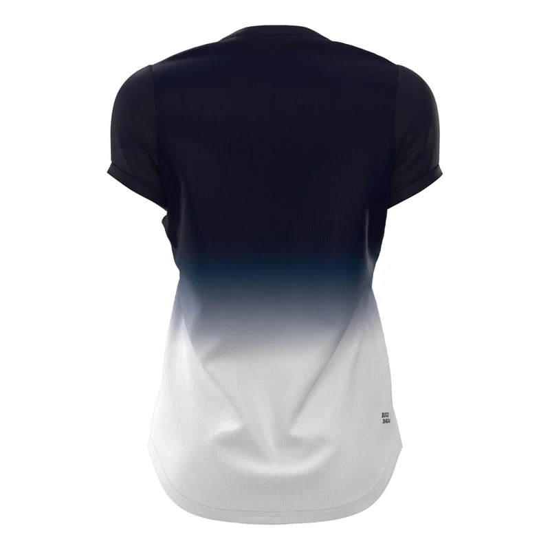 Crew Gradiant T-Shirt Damen-Dunkelblau,Weiß