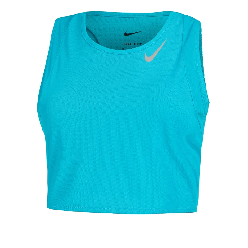 Dri-Fit Fast Crop Laufshirt Damen-Türkis