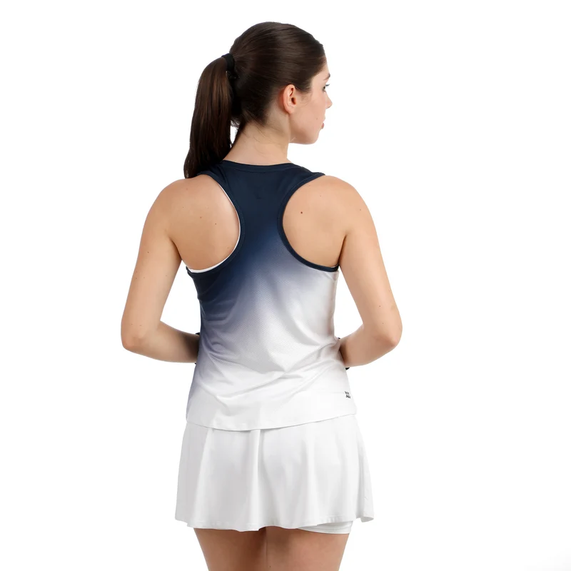 Crew Racerback Tank-Top Damen-dunkelblau, weiß