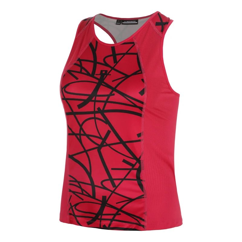 Miria Printed Tank-Top Damen-Rot,Schwarz