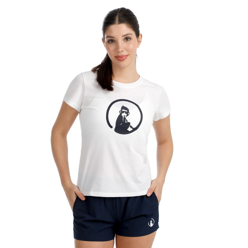 Trainings T-Shirt Damen-weiß
