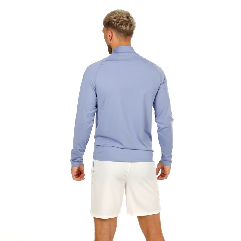 Glow Big Serve 1/4 Zip Longsleeve Herren - blau, creme