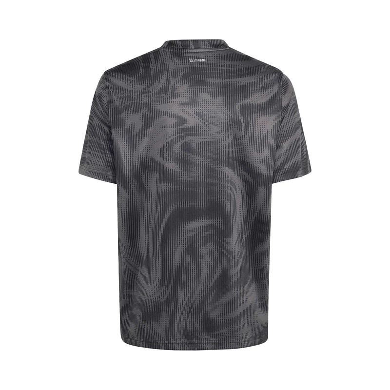 Allover Graphik T-Shirt Kinder - dunkelgrau, schwarz