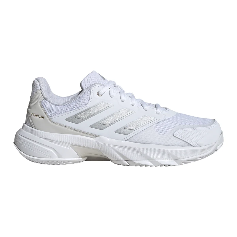 CourtJam Control 3 Sandplatzschuh Damen - weiß, silber