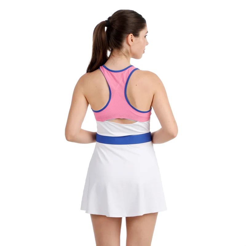 Racerback Kleid Damen - weiß, blau