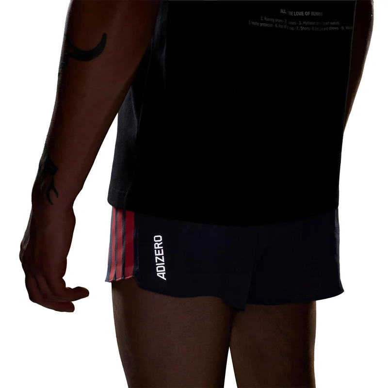 adizero Gel 3in Laufshorts Herren - grau, koralle