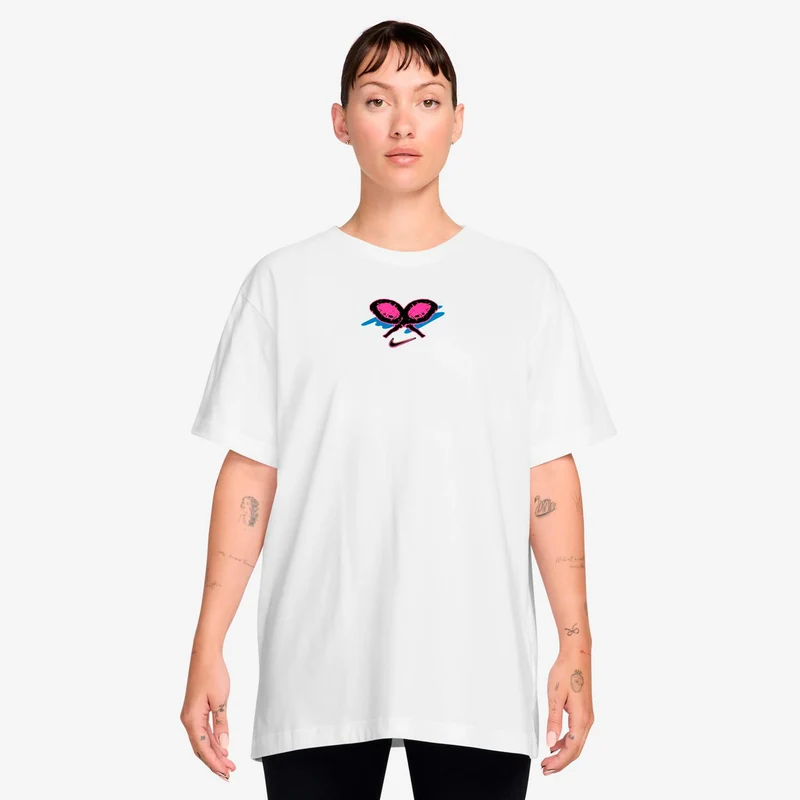 Dri-Fit Slam Oversize T-Shirt Damen-weiß