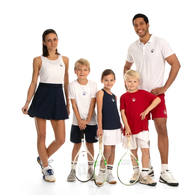 Champions Kleid Damen-Weiß,Dunkelblau