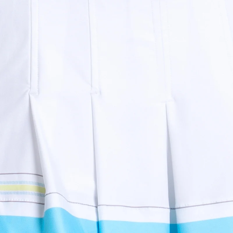 Glow Set Pleat Rock Damen - weiß, blau