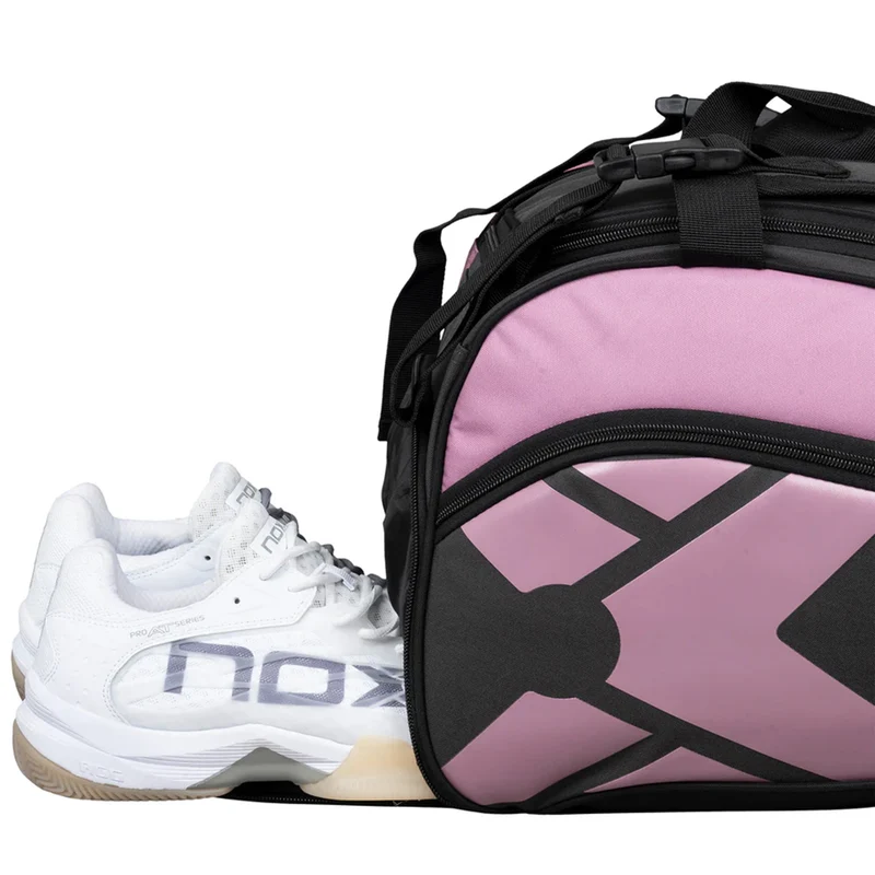 Padelschlägertasche-Grau,Pink