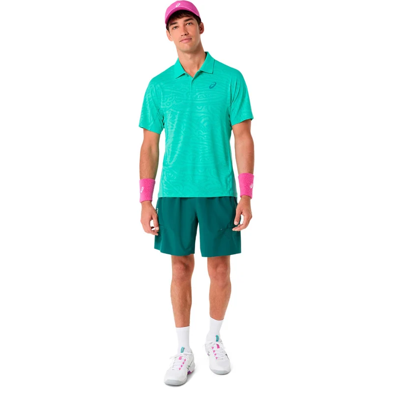 Match Jacquard Polo Herren - grün