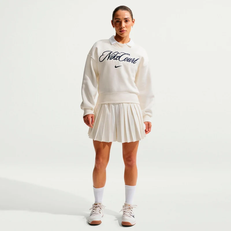 Court Dri-Fit High Rise Shorts Damen-creme