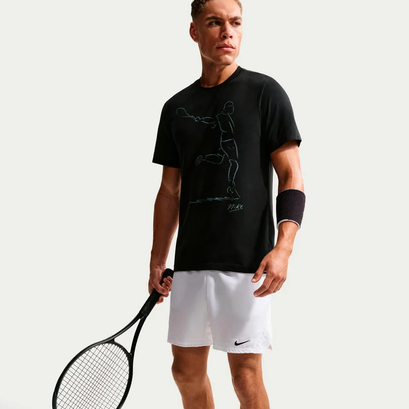 Court Dri-Fit T-Shirt Herren - schwarz