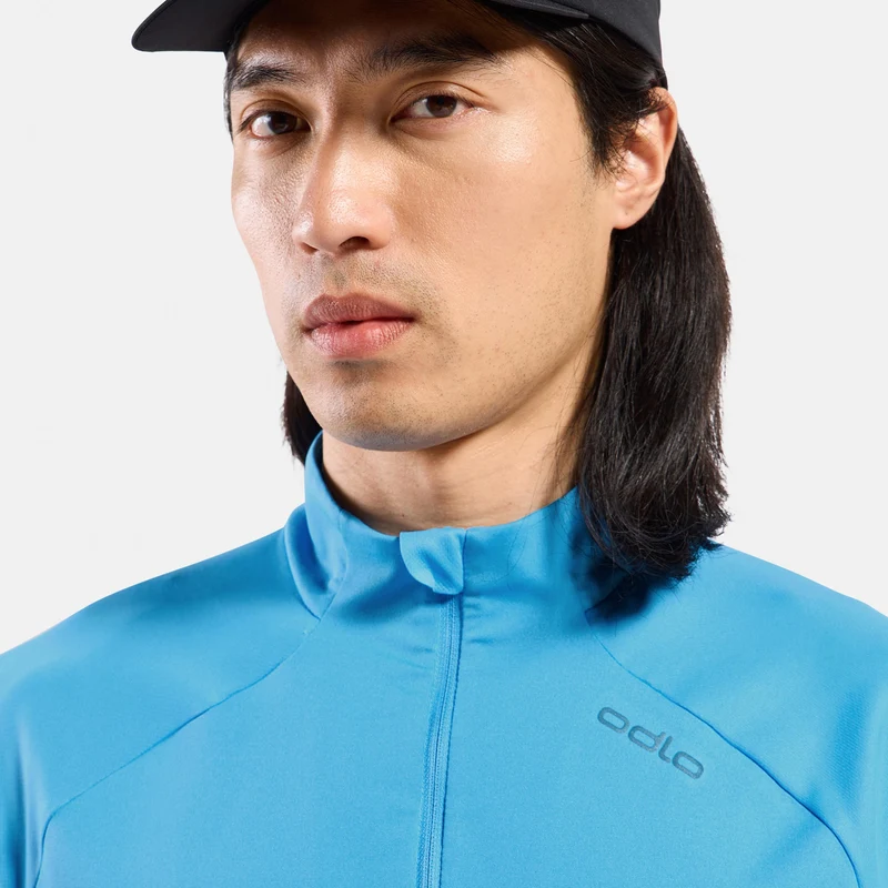 Essential Ceramiwarm Mid Layer 1/2 Zip Laufshirt Herren - hellblau