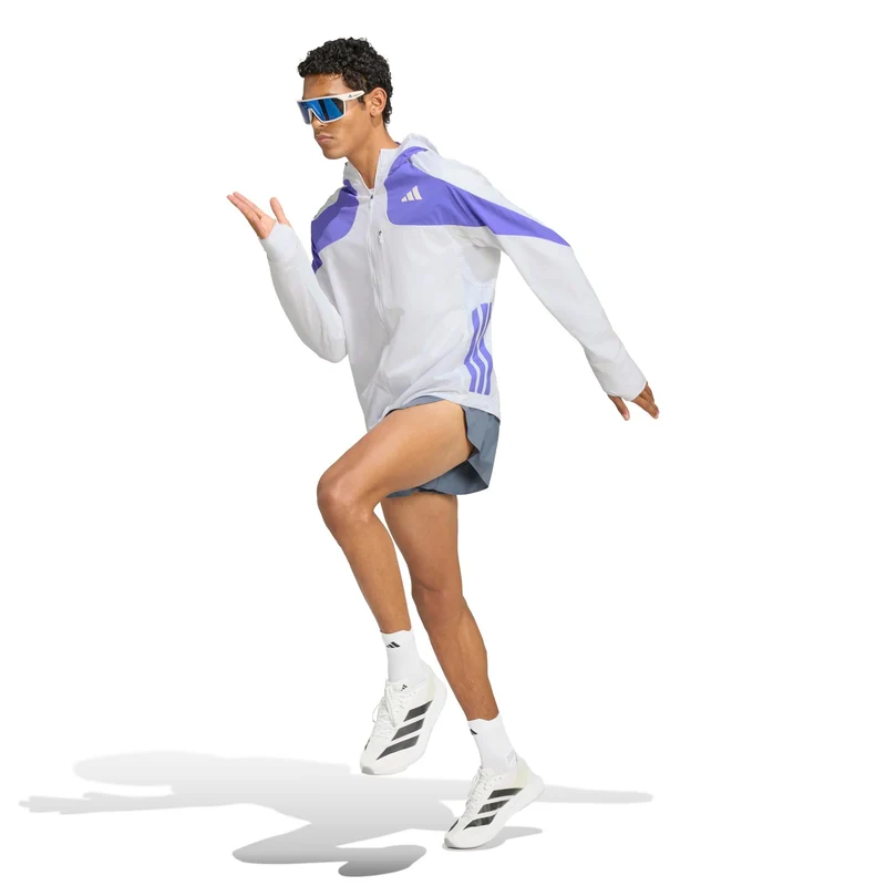 adizero Laufjacke Herren - weiß, blau