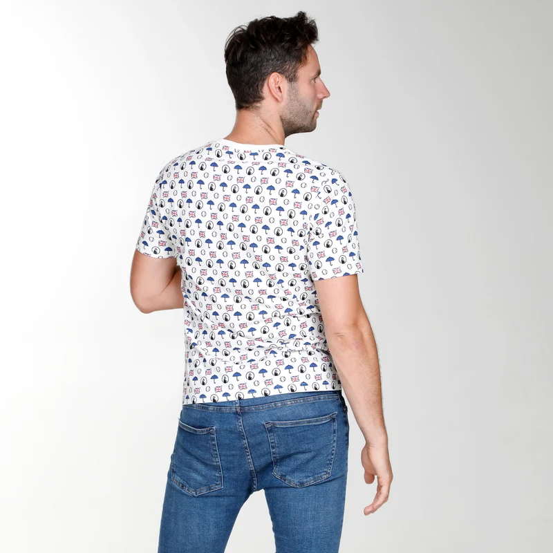 London Statement T-Shirt Herren-Weiß,Mehrfarbig
