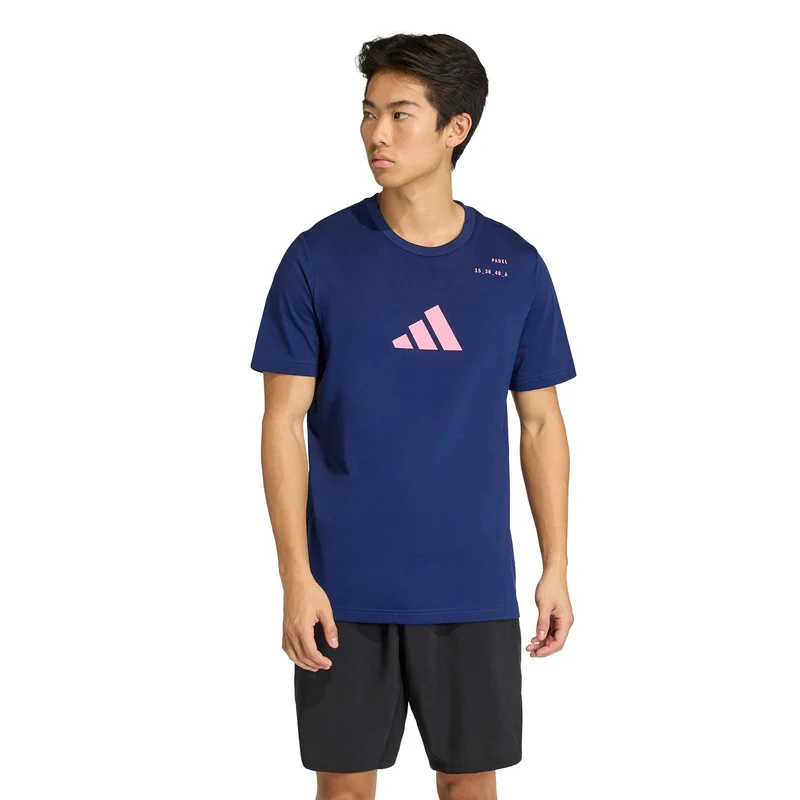 Padel Category Graphic T-Shirt Herren - dunkelblau, pink