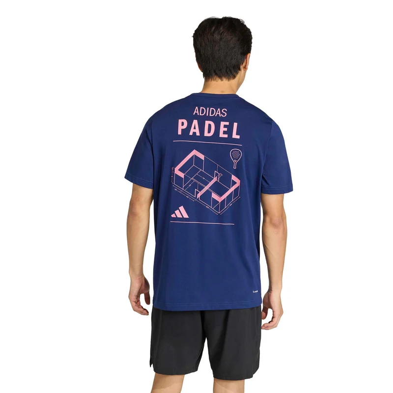 Padel Category Graphic T-Shirt Herren - dunkelblau, pink