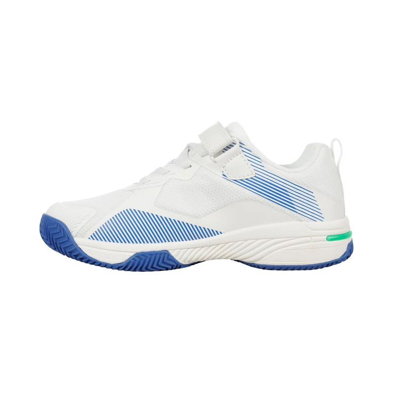 Match Velcro Clay Sandplatzschuh Kinder-weiß, blau