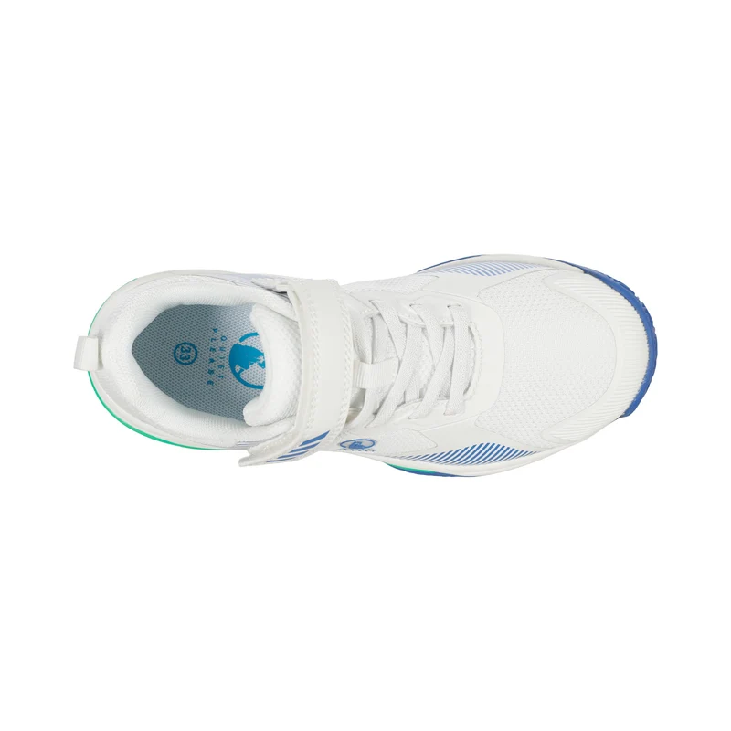 Match Velcro Clay Sandplatzschuh Kinder-weiß, blau