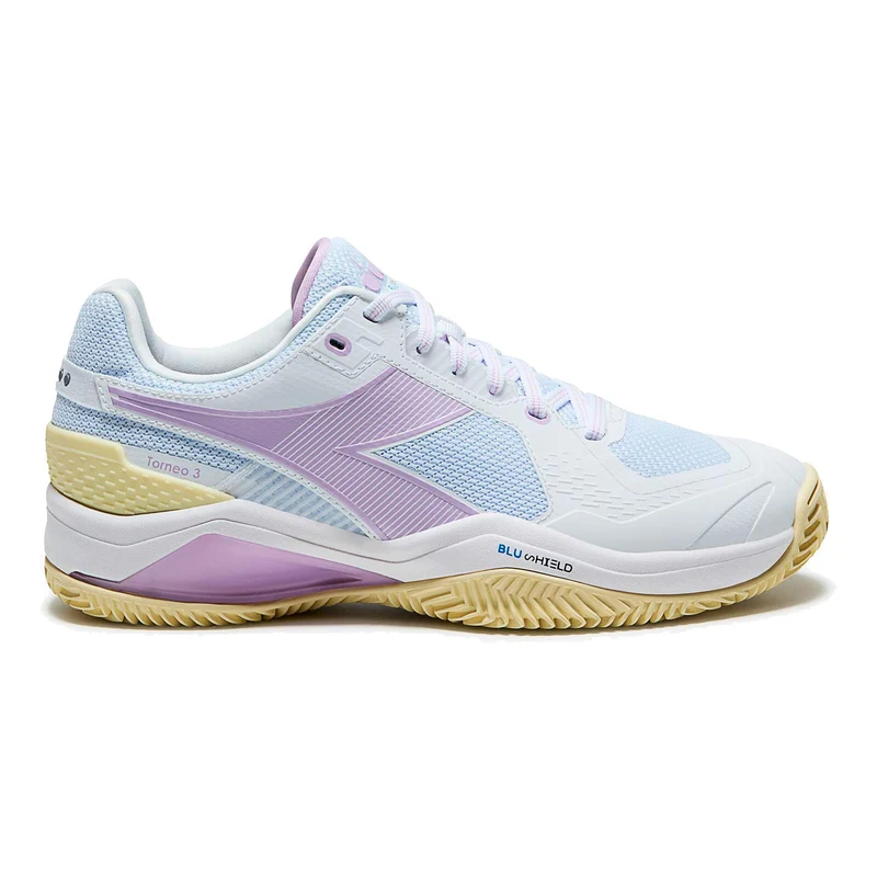Blushield Torneo 3 Sandplatzschuh Damen - weiß, flieder