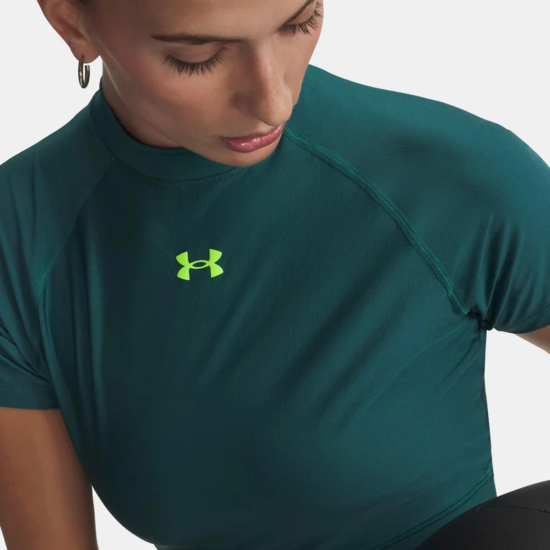 HeatGear Crop T-Shirt Damen-grün, grün
