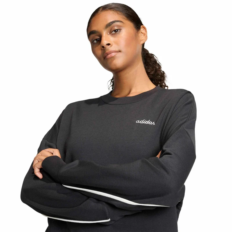 Crew Sweatshirt Damen-schwarz