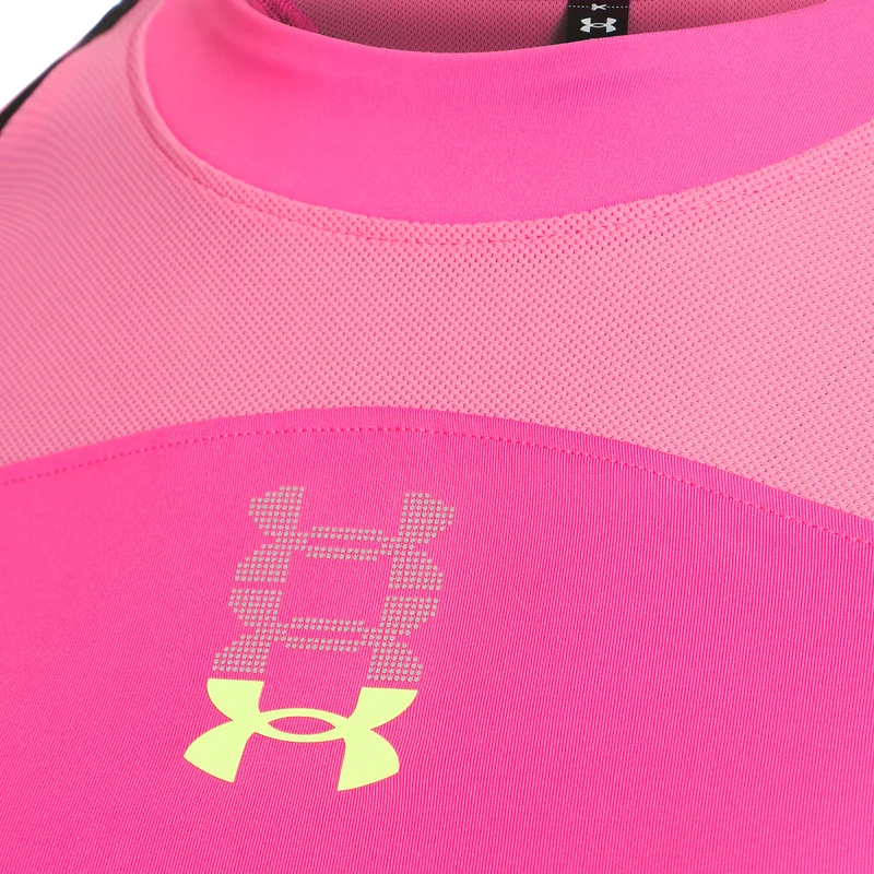 Run Anywhere Crop Laufshirt Damen-Pink,Schwarz
