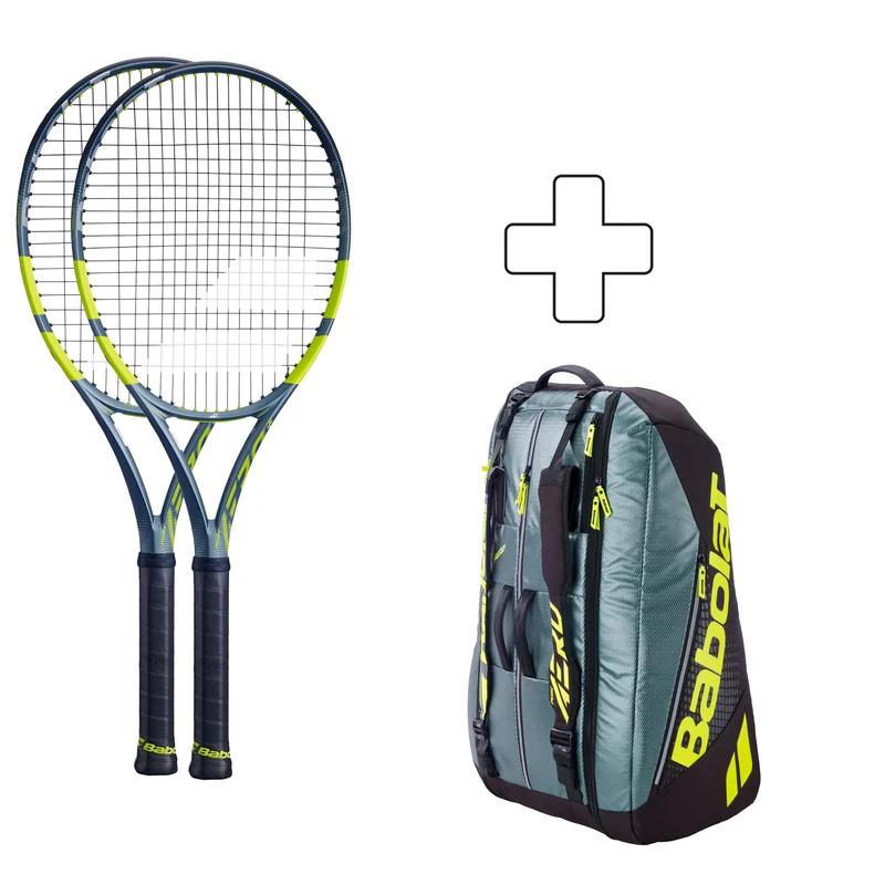 2x Pure Aero + plus Schlägertasche