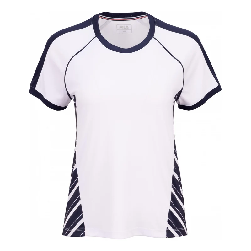 Josefine T-Shirt Damen-weiß, dunkelblau