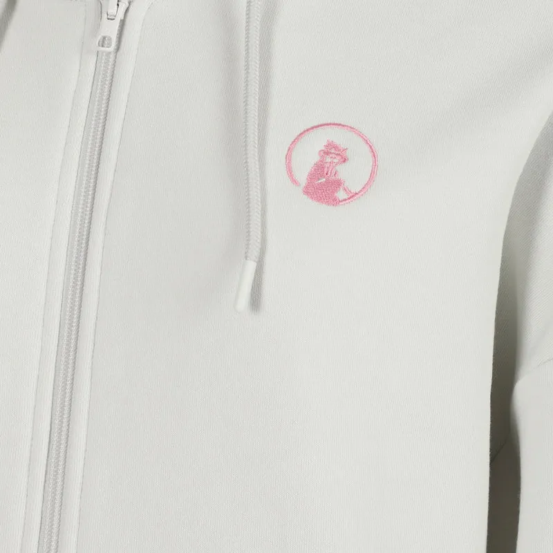 Crush Palm Court Sweatjacke Mädchen-hellgrau, neonpink
