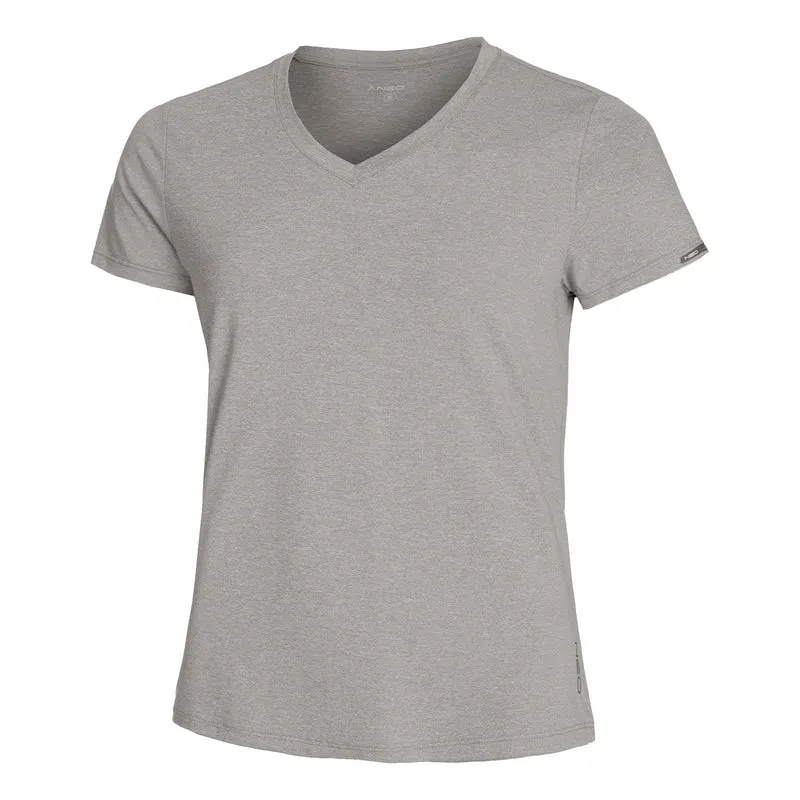 Flyweight V-Teeme Laufshirt Damen-Grau