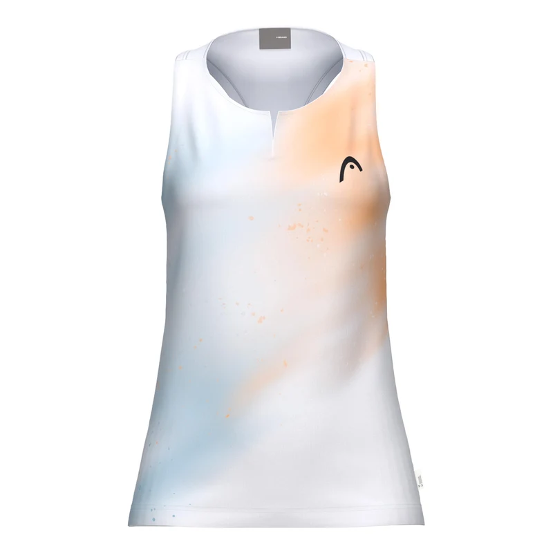 Agility Tank-Top Damen - apricot, weiß