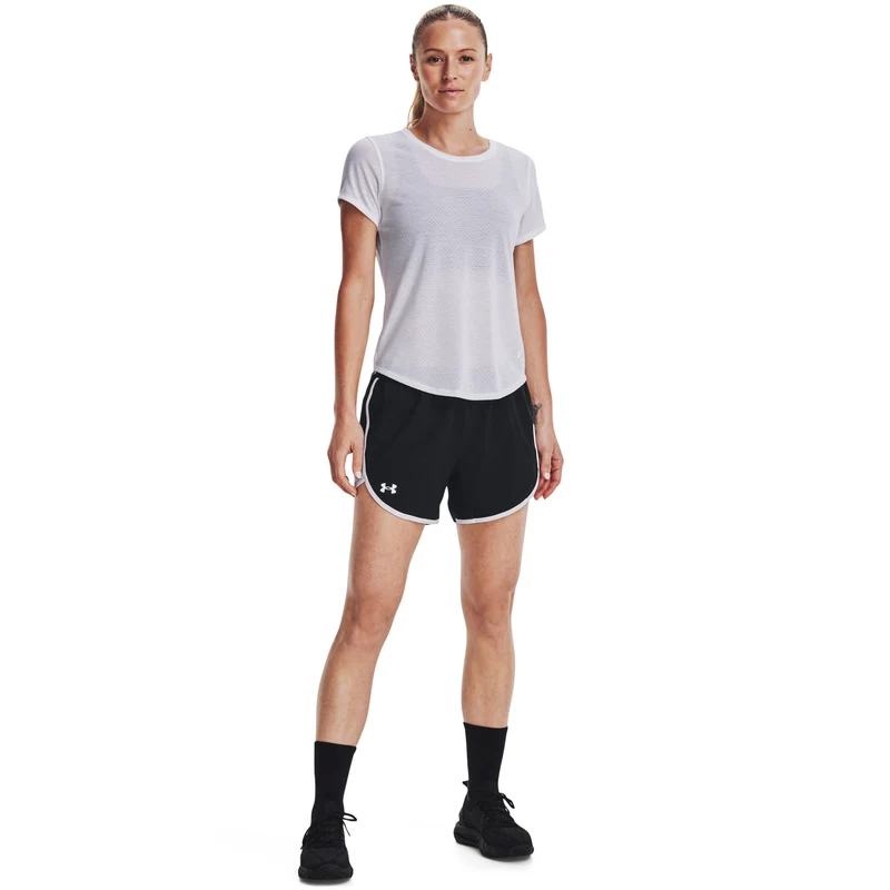 Fly By Elite 5in Shorts Damen-Schwarz,Weiß