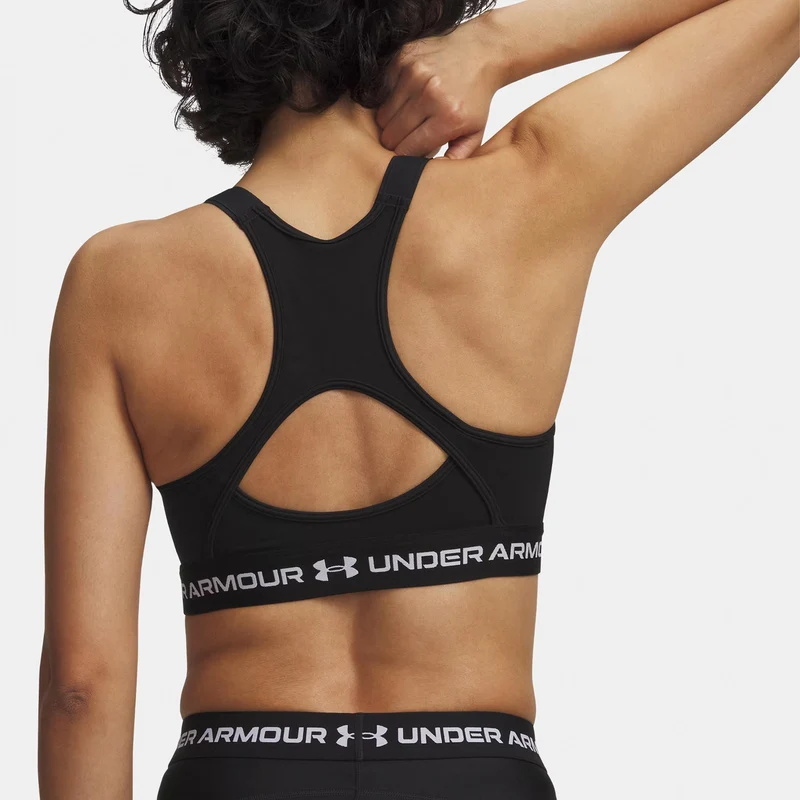 HeatGear High Sport-BH Damen-schwarz, weiß