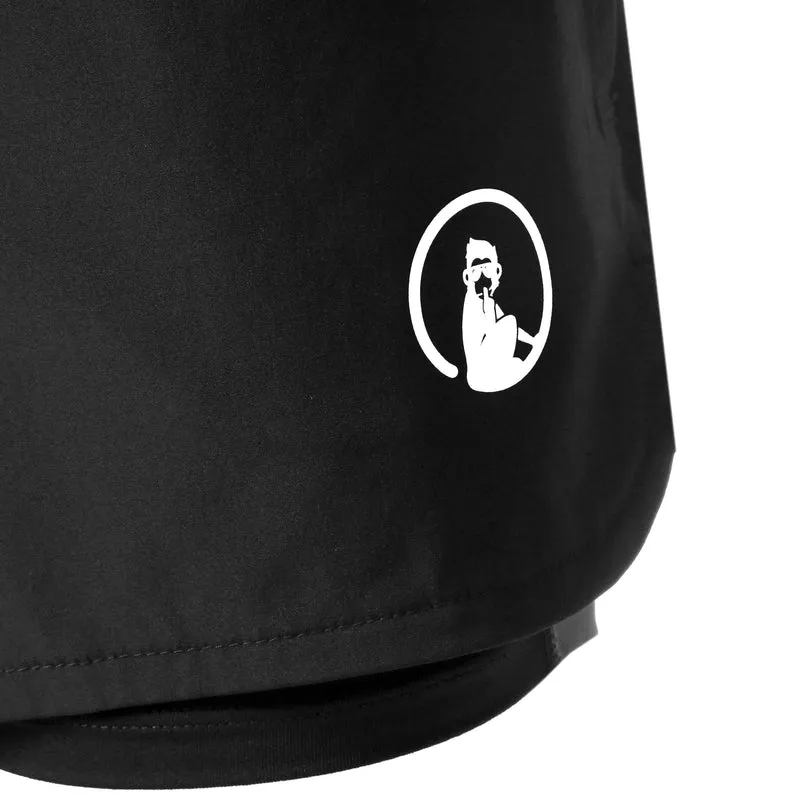 Match 2in1 Shorts Mädchen-Schwarz,Weiß