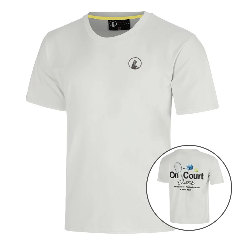 Crush On Court Essentials T-Shirt Herren-hellgrau, schwarz