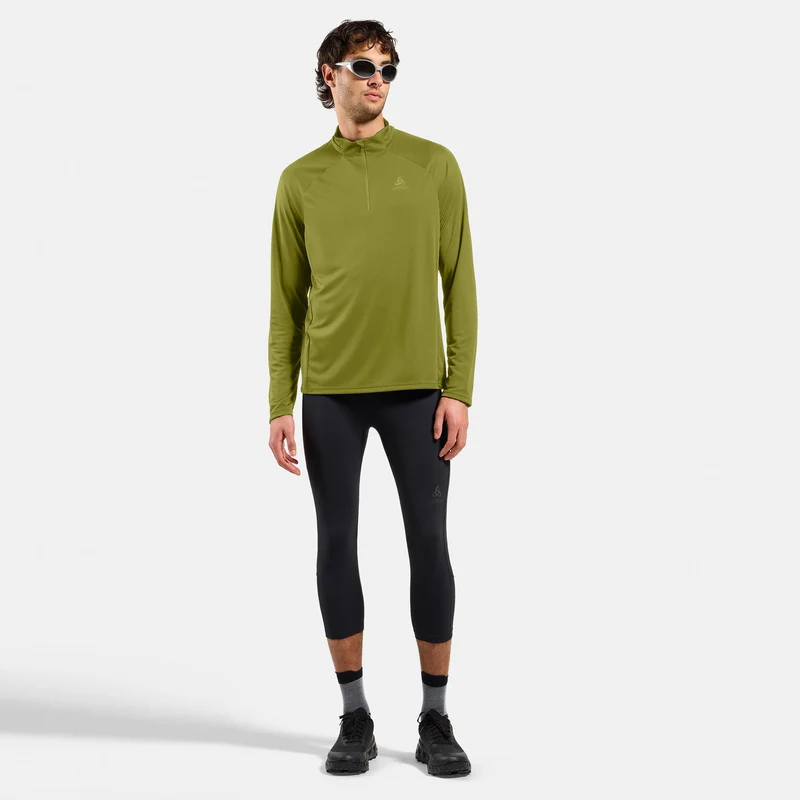 Essential 1/2 Zip Laufshirt Herren-grün