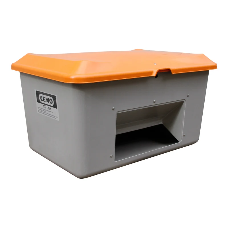 Ziegelmehl-Box M. Entnahmeöffnung 1,1 To Behälter-Grau