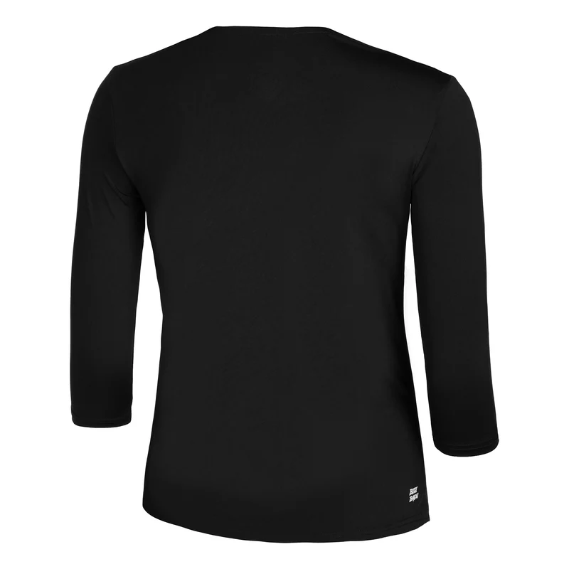 Crew V-Neck Longsleeve Damen-Schwarz