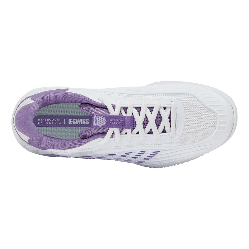 Hypercourt Express 3 Sandplatzschuh Damen - weiß, lavendel