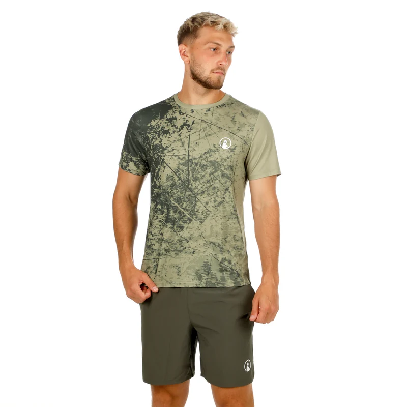 Memories Receiver Scrubbled T-Shirt Herren - khaki
