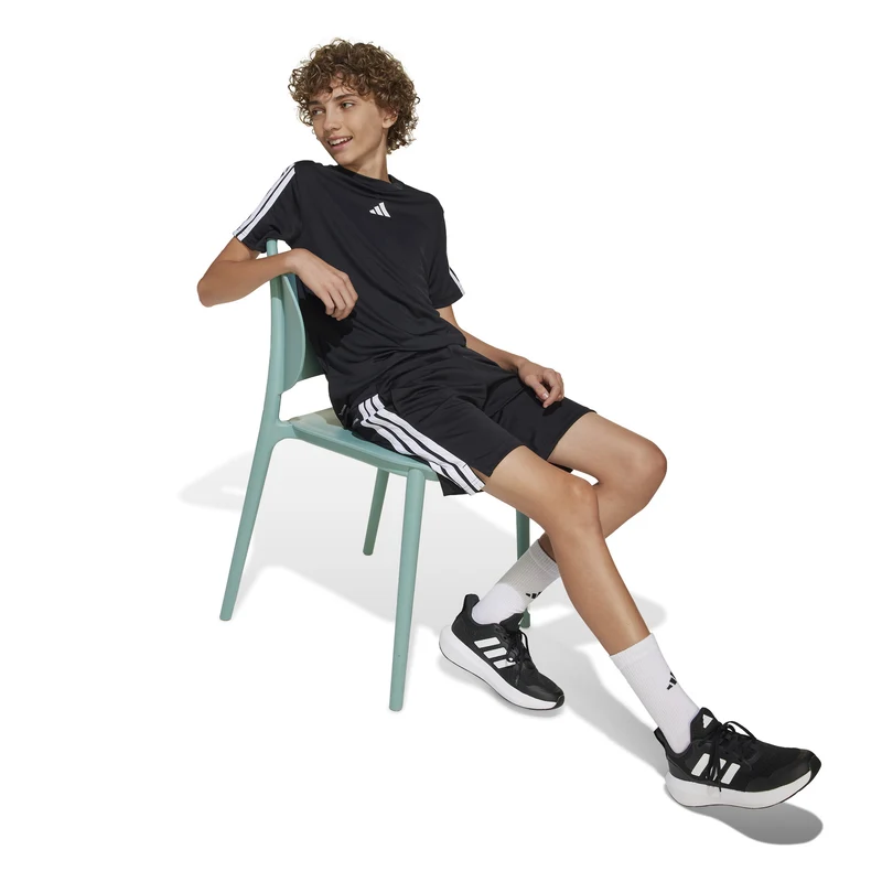 Training Essentials 3 Stripes T-Shirt Kinder-Schwarz,Weiß