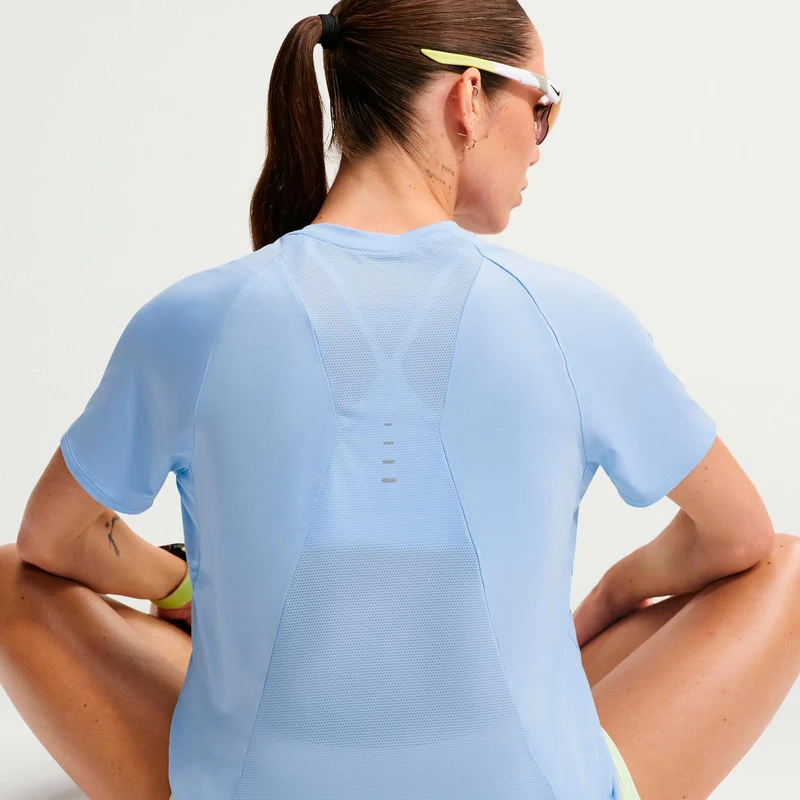 Swift Laufshirt Damen - blau, silber
