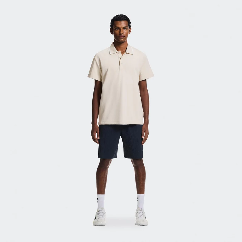 Courtside Polo Herren - beige, weiß