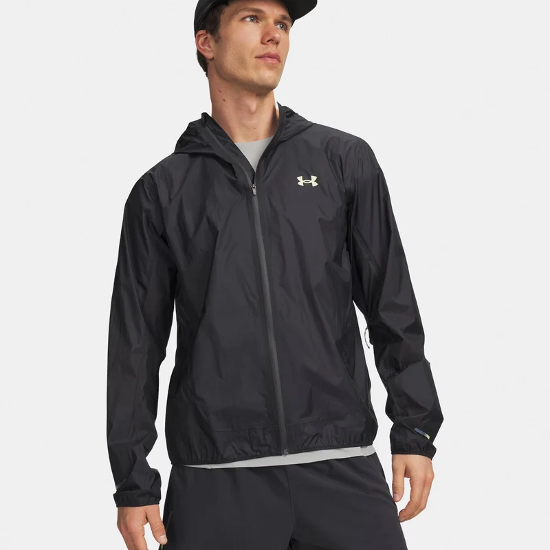 Explor Trail Run Rain Laufjacke Herren-anthrazit, hellgrün