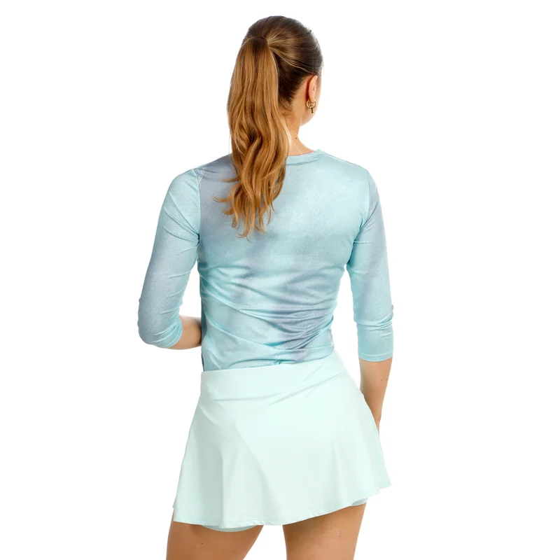 Freeze Out V-Neck Printed Longsleeve Damen - mint