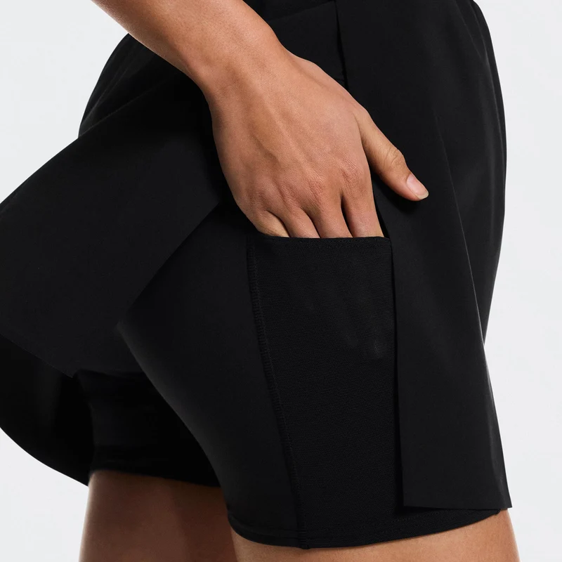 Court Split Kleid Damen - schwarz