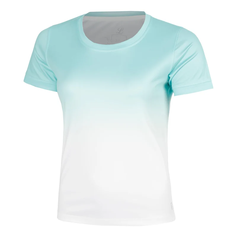 Silvia T-Shirt Damen - mint, weiß