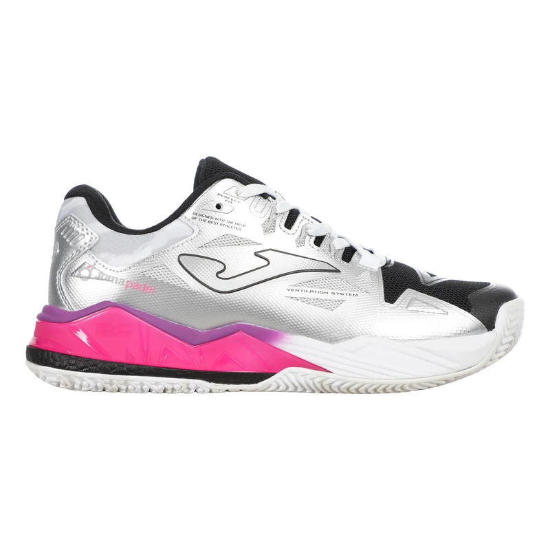 Spin Padelschuh Damen - silber, schwarz
